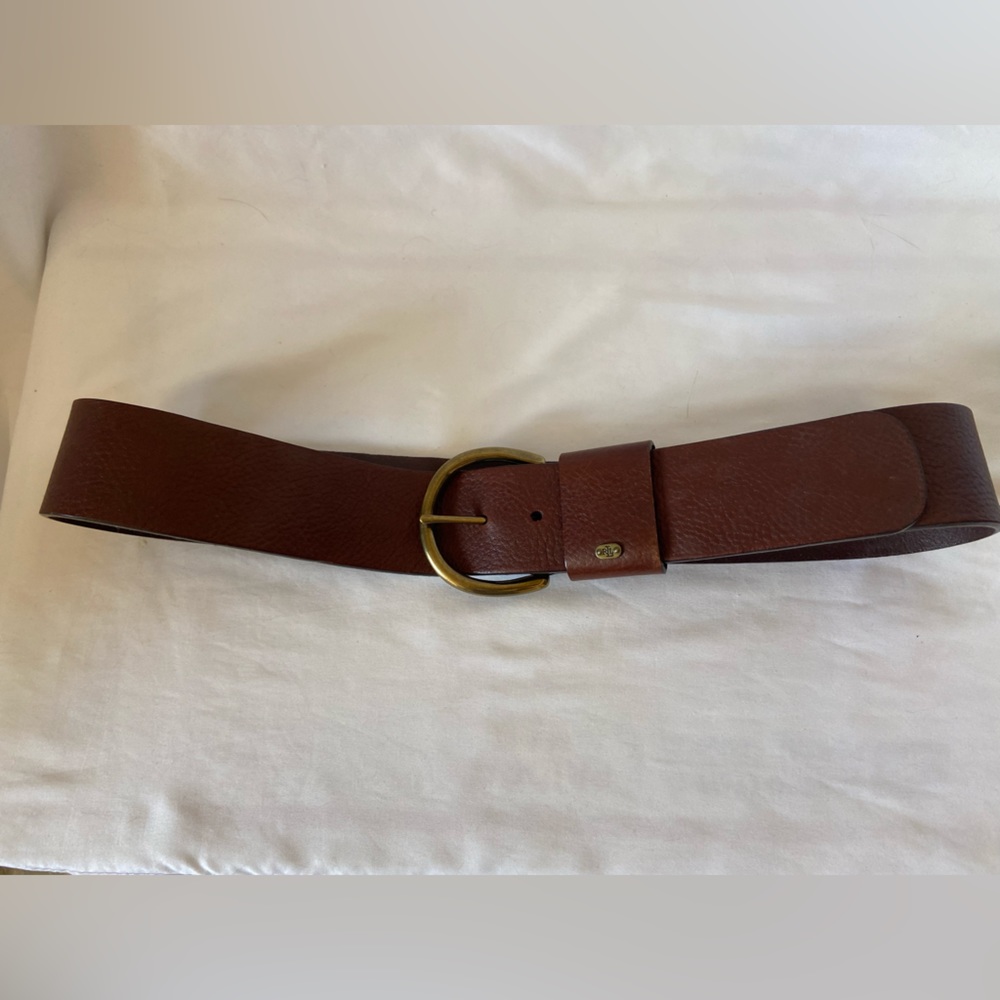 Lauren Ralph Lauren Cognac Brown Leather Belt Vintage